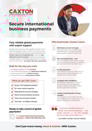 Caxton B2B International Payments Client flyer
